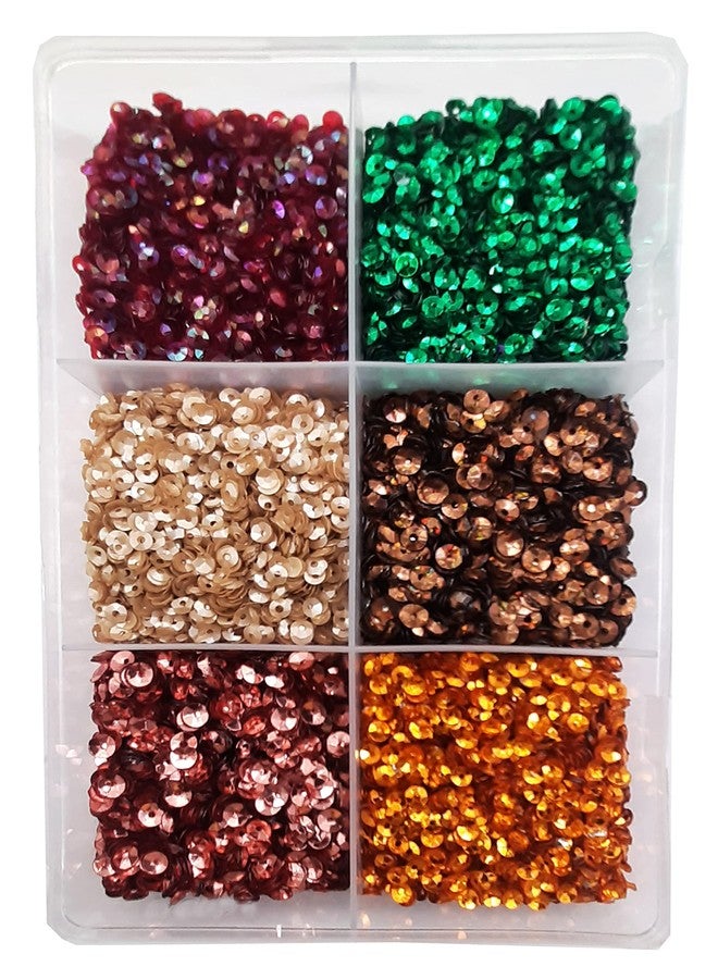 eshoppee 150 gm Multi Color Round Shape Sequins Sitara, for Jewellery Making Embroidery Material Art and Craft DIY kit (14) - Image 1